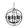 Cwi Lighting 6 Light Up Chandelier With Brown Finish 5464P18DB